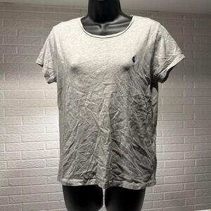 Polo Ralph Lauren Womens Gray Short Sleeve Crew Neck T-Shirt